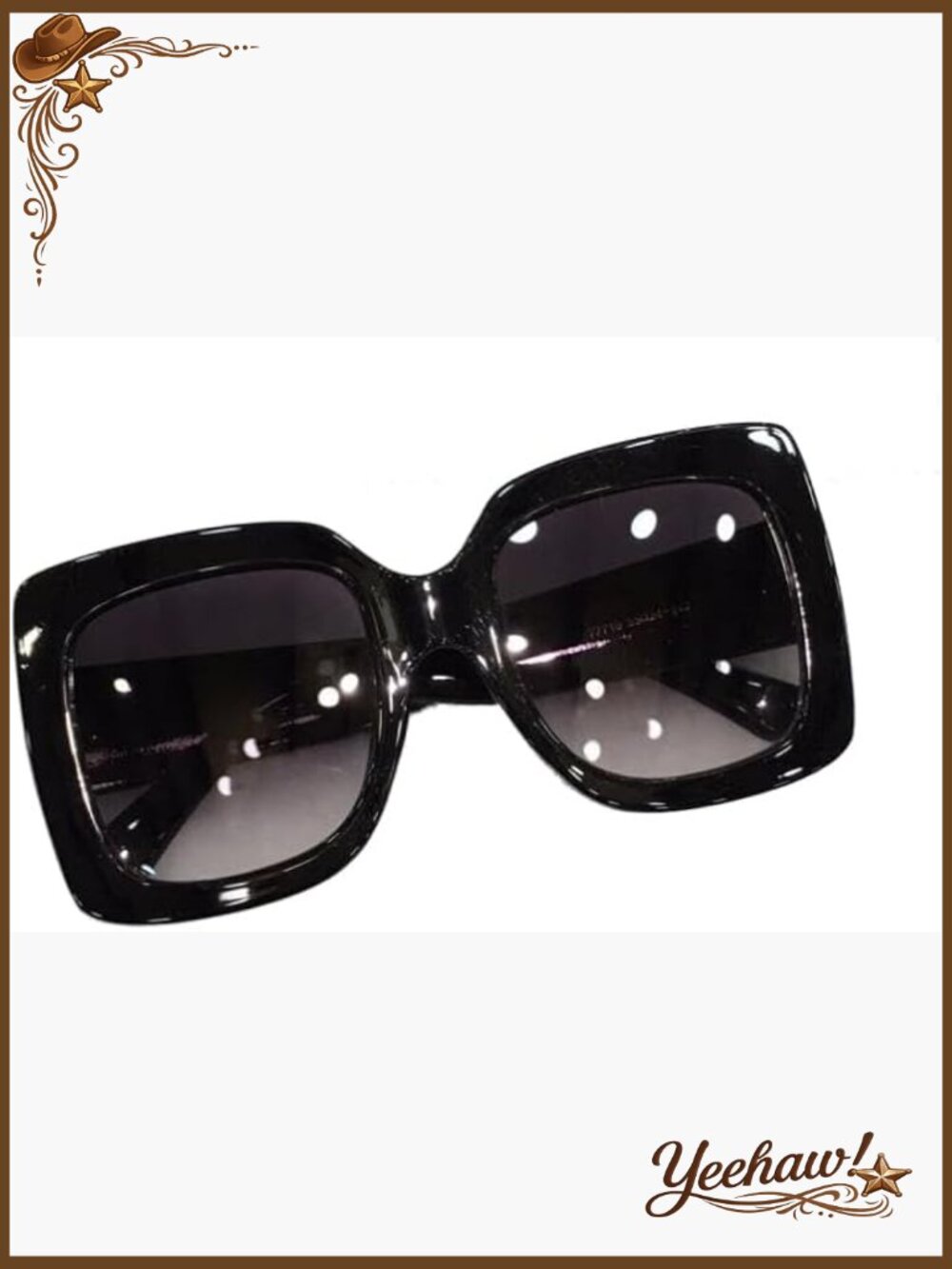 Oversized Square Sunglasses Gradient Lens UV Protection Retro Fashion